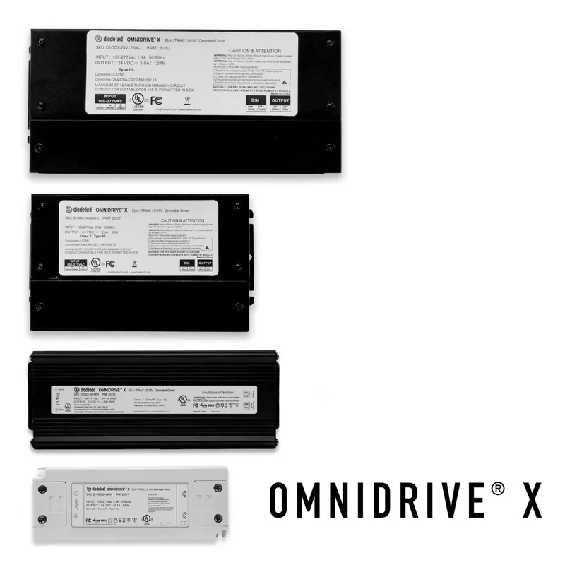 Diode LED DI-ODX-24V60W-J OMNIDRIVE X Dimmable Driver 24V DC 60W Indoor/Outdoor Rated Junction Box