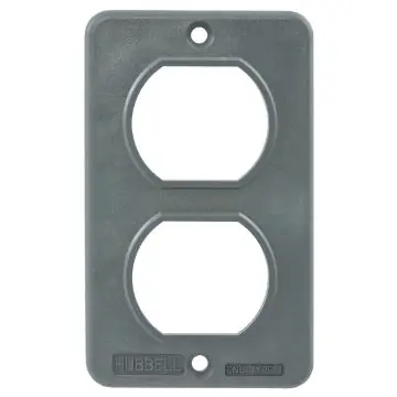 Wiring Device-Kellems HBL3051 HWD 1-Gang Non-Metallic Rectangular Standard Box Cover