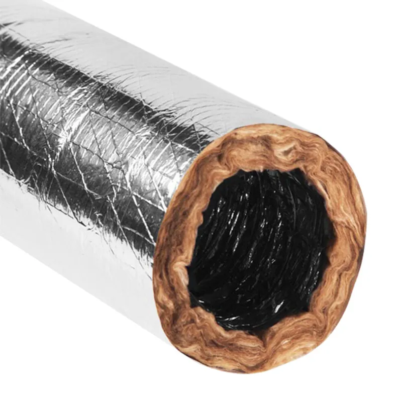 Quietflex 1840 40 Series Rip Stop Silver Metallic Polyester Jacket Flex Duct R-4.2 18 Diameter x 25 Length