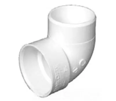 CHARLOTTE PIPE AND FOUNDRY COMPANY PVC003331000 PVC DWV 90-Degree Short Turn Street Vent Elbow