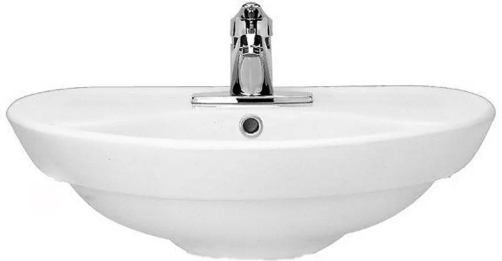 American Standard 0268.004.020 Ravenna 24-1/2 x 20 in. Oval Dual Mount Bathroom Sink in White