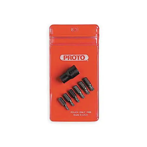 Proto J4739P Socket Bit Set, 3/8 in Drive, T10 to T30 Torx, 7 Pieces