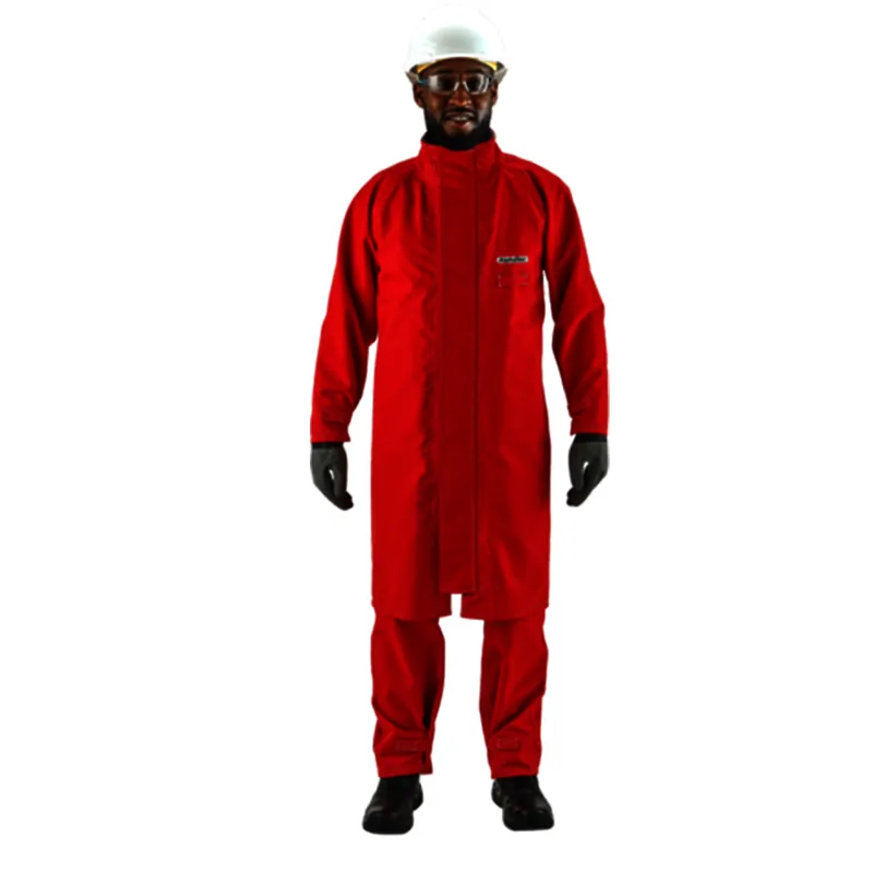 Ansell 666633XL 3X Red AlphaTec Polyester Chemical Protective Coat