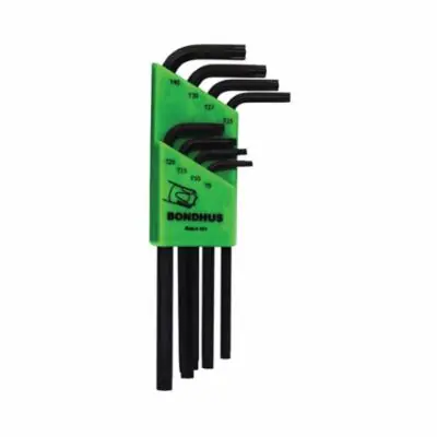 Bondhus 31834 Long Key Set, 8 Pieces, T9 to T40 Torx, Protanium High Torque Steel