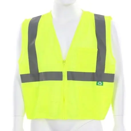 MCR Safety RVCL2MLZX3 High Visibility Reflective Safety Vest Mesh Fabric 3X