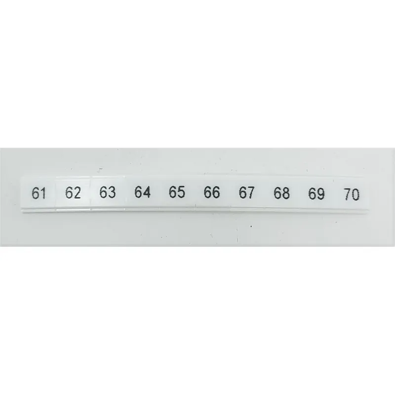 Siemens 8WH8121-3AB65 Labels, Flat, Horiz, 6.2mm, 61 To 70 (10X)