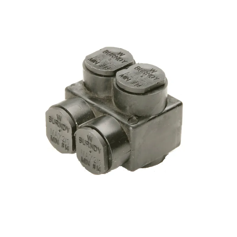 Hubbell 1PL2/02 BUR BLKTAP,SGL,2 PRTS 14 to 2/0 AWG