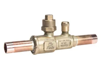 Mueller A19104U Cyclemaster Ball Valves - FTG X FTG Multi-Split Refrigeration Ball Valves w/Access Port & Insulation: 5/8 in Press/FTG Working Pressure
