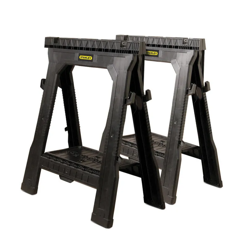 Stanley 060864R Folding Sawhorse - 1000 lb/Pair Load - 31-1/2 in H x 27-1/2 in W