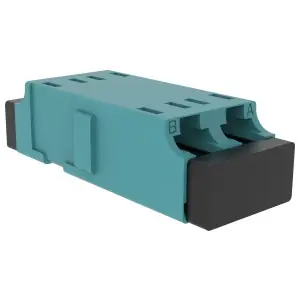 COMMSCOPE ENTERPRISE SOLUTIONS 2111407-8 Fiber Optic Duplex Adapter, LC, SM-mm, OM3/OM4, Aqua