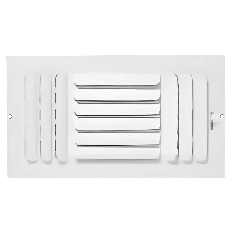 Metal-Fab CSCR106W3 Three Way Steel Curved Blade Sidewall/Ceiling Register 10 inch x 6 inch