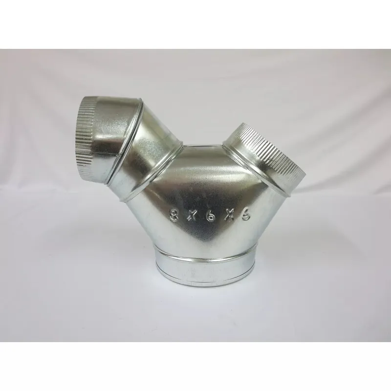 Crown Products 278108 10x8x8 Inch 1-Way Adjustable Galvanized Steel Wye