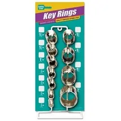 LUCKY LINE 36500 Split Key Ring Counter Display 365-Piece 6 Width x 6 Depth x 13 Height