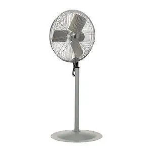 TPI UHP24P Air Circulator 24 in. Fan Non-Oscillating 1/3HP TEAO Motor Pedestal Mount Grey