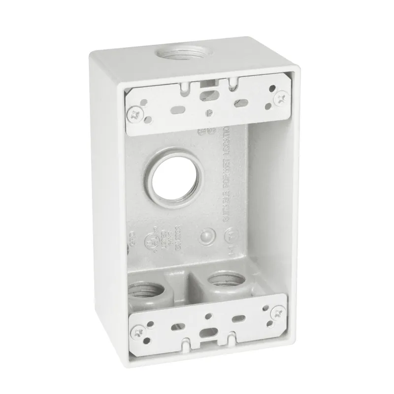 Taymac SB450WH 1-Gang 4-Hole Outlet Box - White
