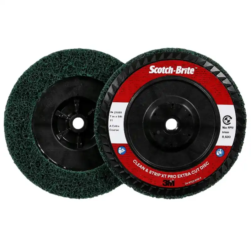 3M 7100175493 7 X 5/8 Extra Coarse Grade Aluminum Oxide Scotch-Brite Green Disc