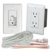 Sanus CPT7526WHR6 Enclosure In-Wall Power Kit, 6' White