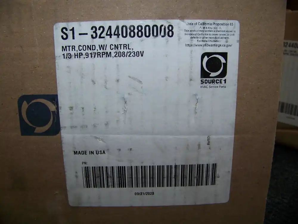 SOURCE 1 S1-32440880008 Condenser Fan Motor with Control Module