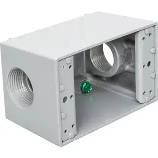 Teddico DB-100V Outlet Box Single Gang Deep Weatherproof Number Of Outlet 3 Threaded Replacement MPN