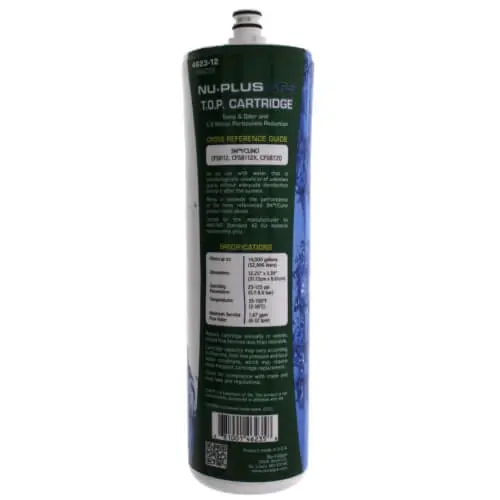 Nu-Calgon 4623-12 Nu-Plus CFS - TOP Water Filter Cartridge
