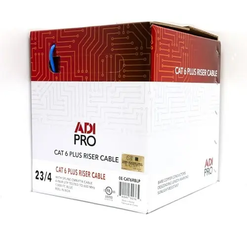 ADI PRO 0E-CAT6RBLP CAT6 Riser Cable 1000' (304.8m) Reel in Box