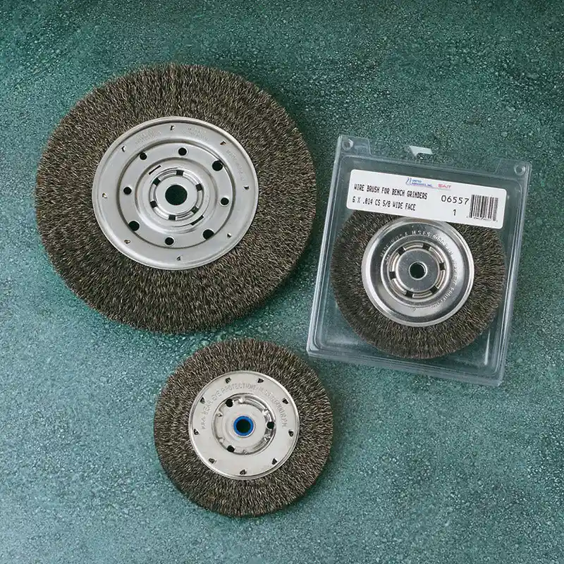 United Abrasives SAIT 6407 4 5/8-11 Knot Wire Cup Brush 6407