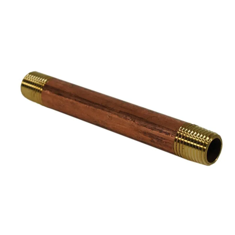 Jones Stephens N21022 1/4 x 12 in. Threaded Red Brass Pipe Nipple