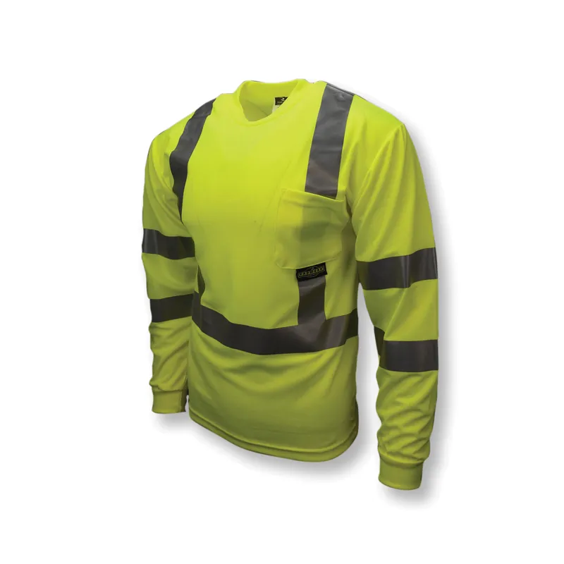 Radwear RADIA-ST213PGS-2X Long Sleeve Safety T-Shirt  Hi-Viz Green