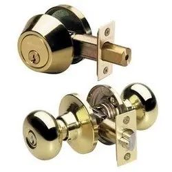 Master Lock BCC0603KA4S Door Lock, Keyed Alike, Biscuit Knob, 6-Way Adjustable Latch, Polished Brass, SC1 Cylinder, For Entry, 4 each per Box