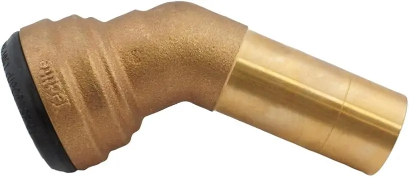 Elkhart Products 10188112 TecTite Low-Lead 206-2 Series Copper Push-Fit 45-Degree Elbow