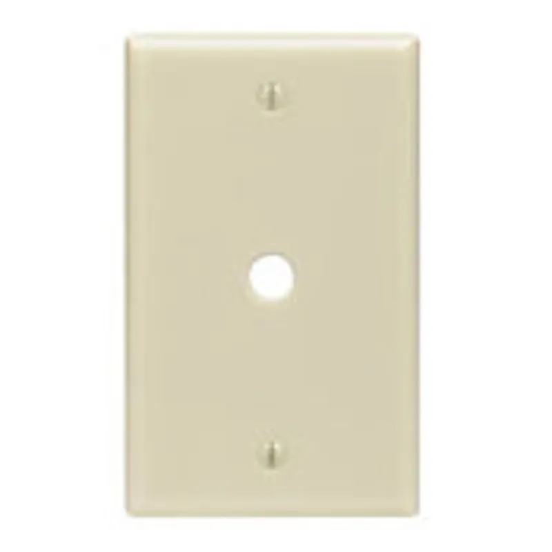 Leviton PJ11-GY 1-Gang .406-Inch Hole Telephone/Cable Wallplate Midway size Gray