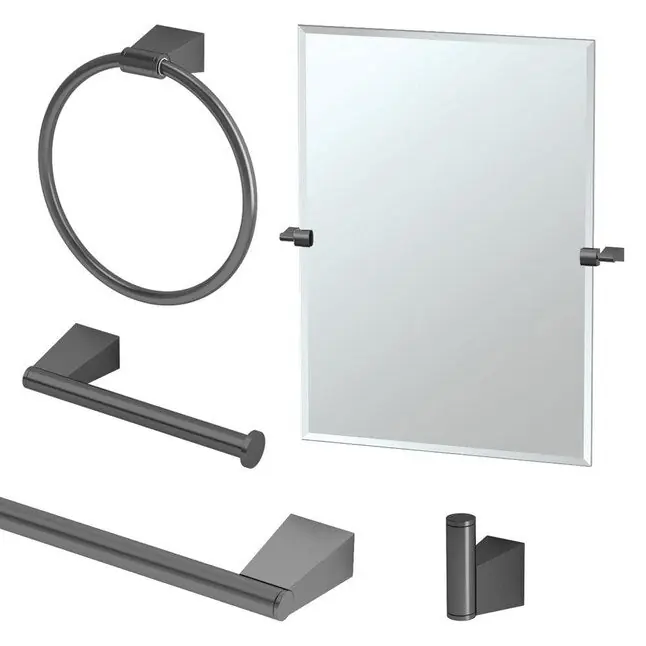 Gatco KA-BLE-5-MB Bath Accessory Kit Bleu Power Matte Black