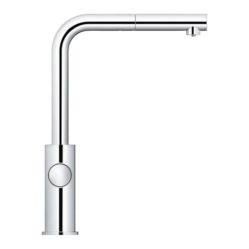GROHE 31608002 Blue Professional Single Handle Pull Out Kitchen Faucet in Starlight Chrome
