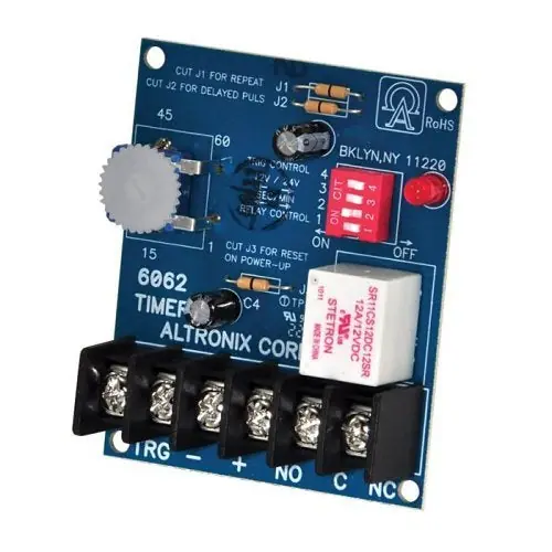 Altronix 6062NC Programmable Timer Board 12VDC or 24VDC Multi-Purpose