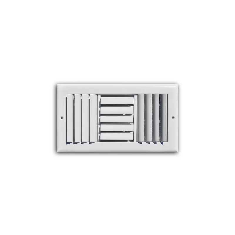 TRUaire 303M 10 inches x 4 inches 3-Way White Steel Adjustable Wall Ceiling Register
