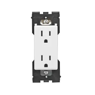 Leviton RER15-WW Renu Tamper-Resistant Outlet 15A-125VAC in White on White