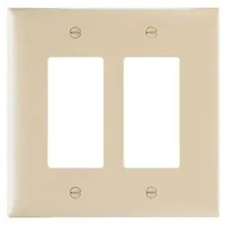 Pass & Seymour TPJ262I 2 Gang Jumbo Decorator Wall Plate Ivory