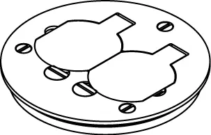 Legrand 895TAL Wiremold 4-1/4 Duplex Receptacle Floor Box Cover Plate with Flip Lid
