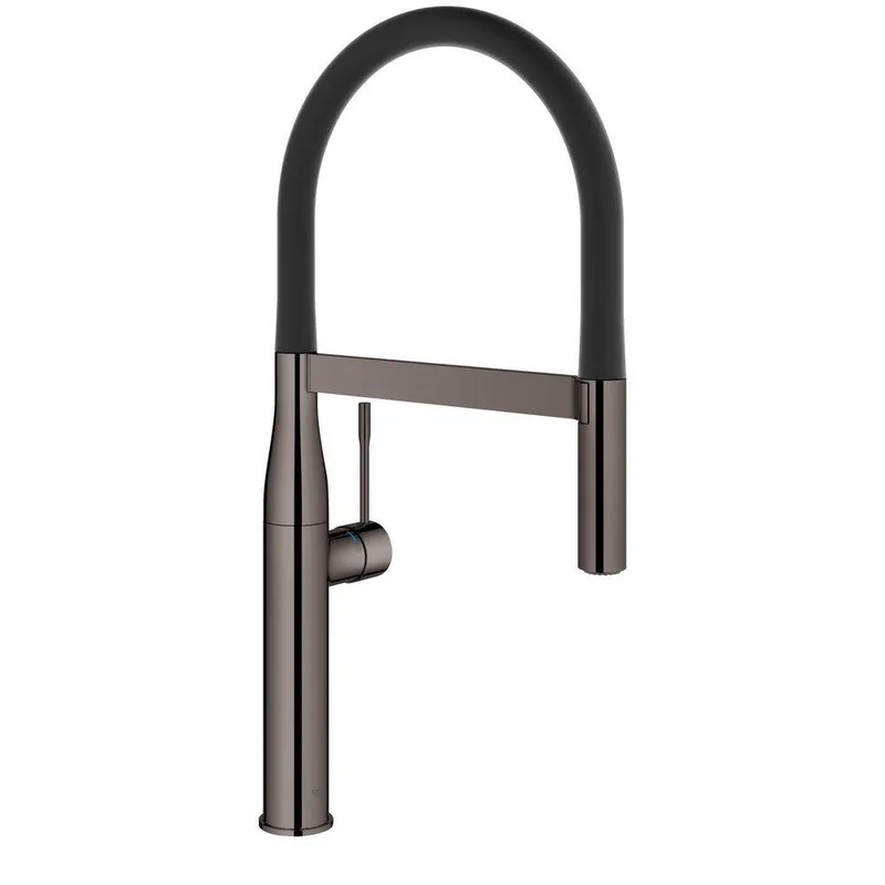 GROHE 30295A00 Essence New Single Handle Pull Out Kitchen Faucet in Hard Graphite