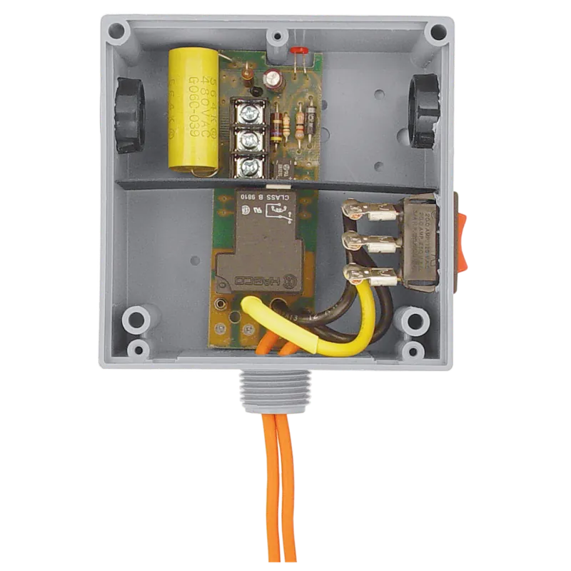 Functional RIBT2402SB Enclosed Relay Hi/Low Sep 20Amp SPST + Override 24Vac/dc/208-277Vac