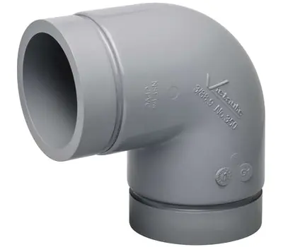 Victaulic F02435000C 2-1/2 in. Grooved x Grooved Schedule 80 CPVC 90-degree Elbow