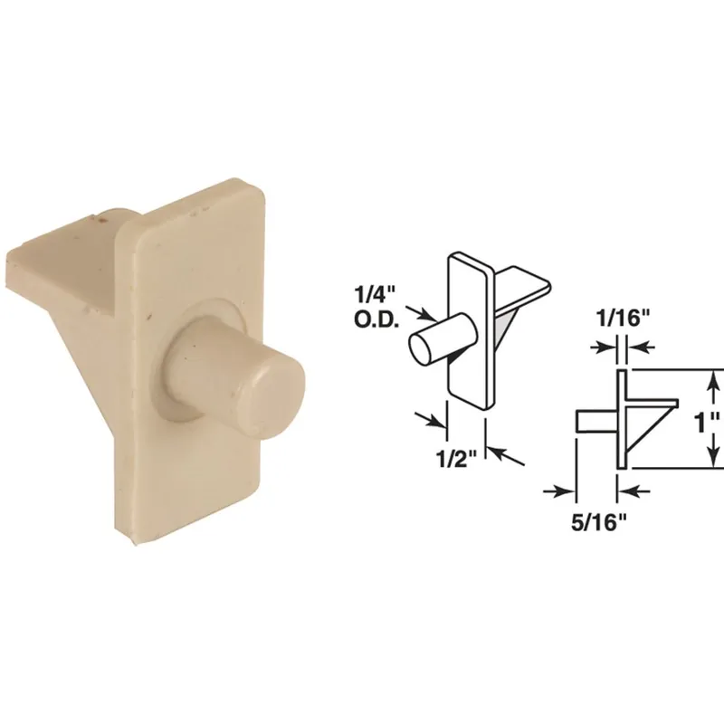 Prime-Line U10177 Plastic Shelf Support 1/4 In. (8 Count)
