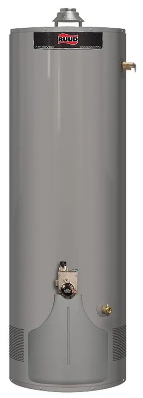 Ruud PROG40-38URU62EC1 Professional Achiever 40 gal Tall 38 MBH Residential Natural Gas Water Heater