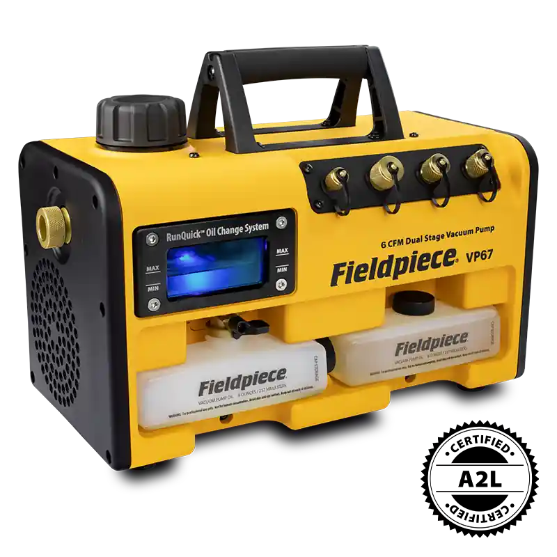 FIELDPIECE FP-VP67 RunQuick 6 CFM Dual Stage Vacuum Pump