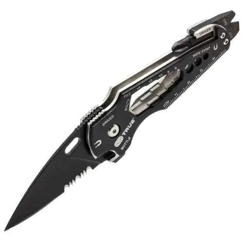 Alliance Consumer Group TU6869 SmartKnife+ 15-in-1 Multi-Tool Wrapped Around a Pocket Knife