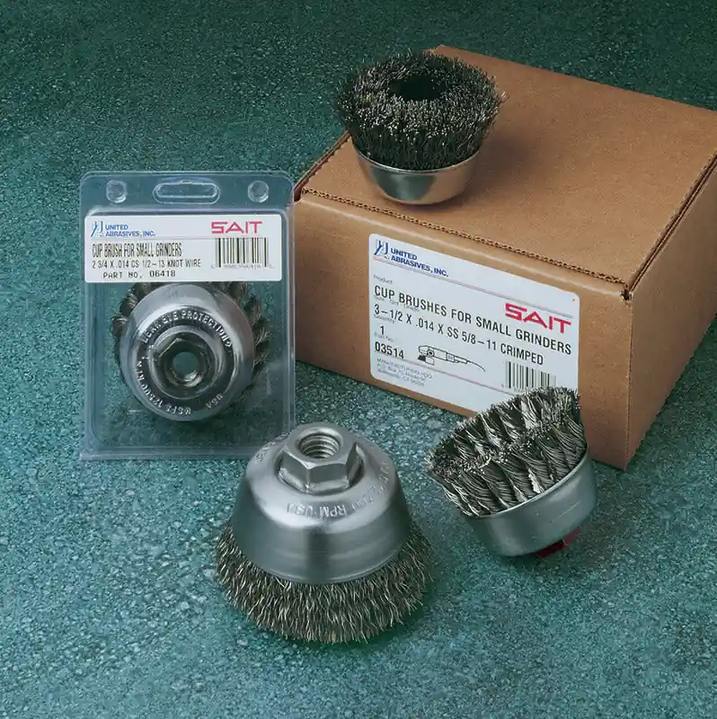 United Abrasives 3414 2-3/4X5/8-11 Knot Wire Cup Brush