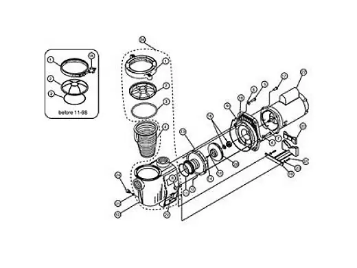 Pentair 075455 Whisperflo 2HP Wet End Assembly