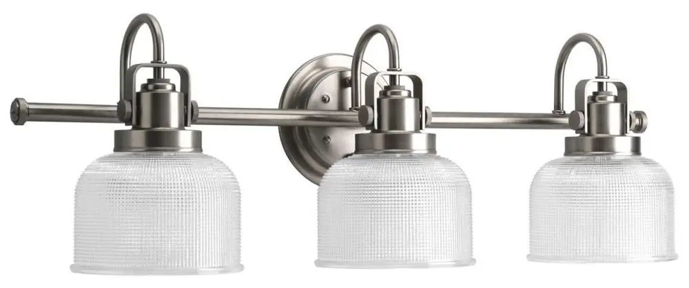 Progress Lighting P2992-81 Archie 3 Light 100W Vanity Light Fixture Antique Nickel