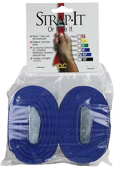 L.H. Dottie 2WS10 10 Foot Blue Nylon Web Strap 150 lb 2 Pack