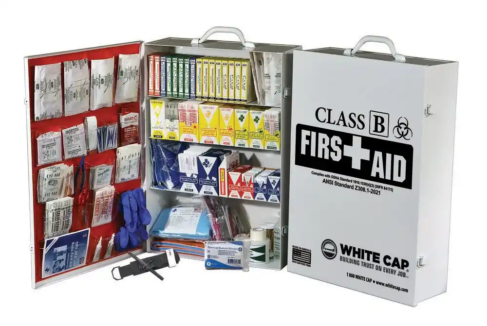 Certified Safety K622028 Class B Cabinet 4 Shelf ANSI Z308.12021 First Aid
